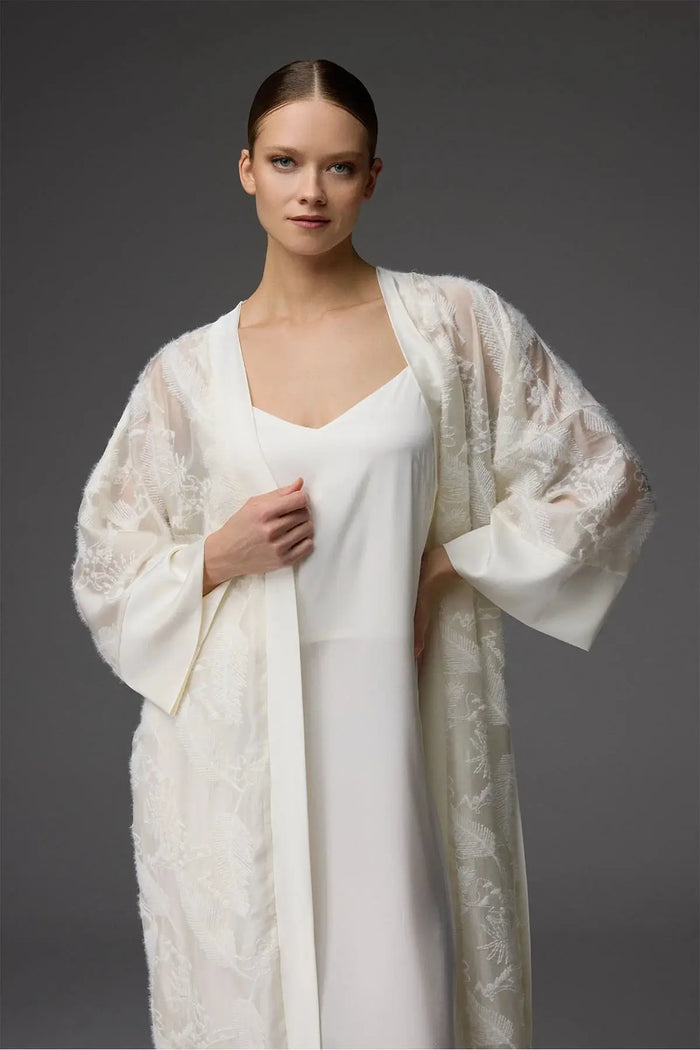 Ivory Tencel Embroidered Bridal Set BM-1831 – Luxury Wedding Night Lingerie | Belle Bonjour UAE