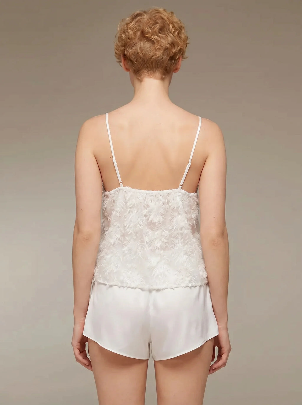 Ivory camisole and shorts back — 1634-S · Belle Bonjour UAE