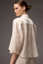 BM-1832 – 3D Floral Embroidered Silky Satin 6-Piece Bridal Set