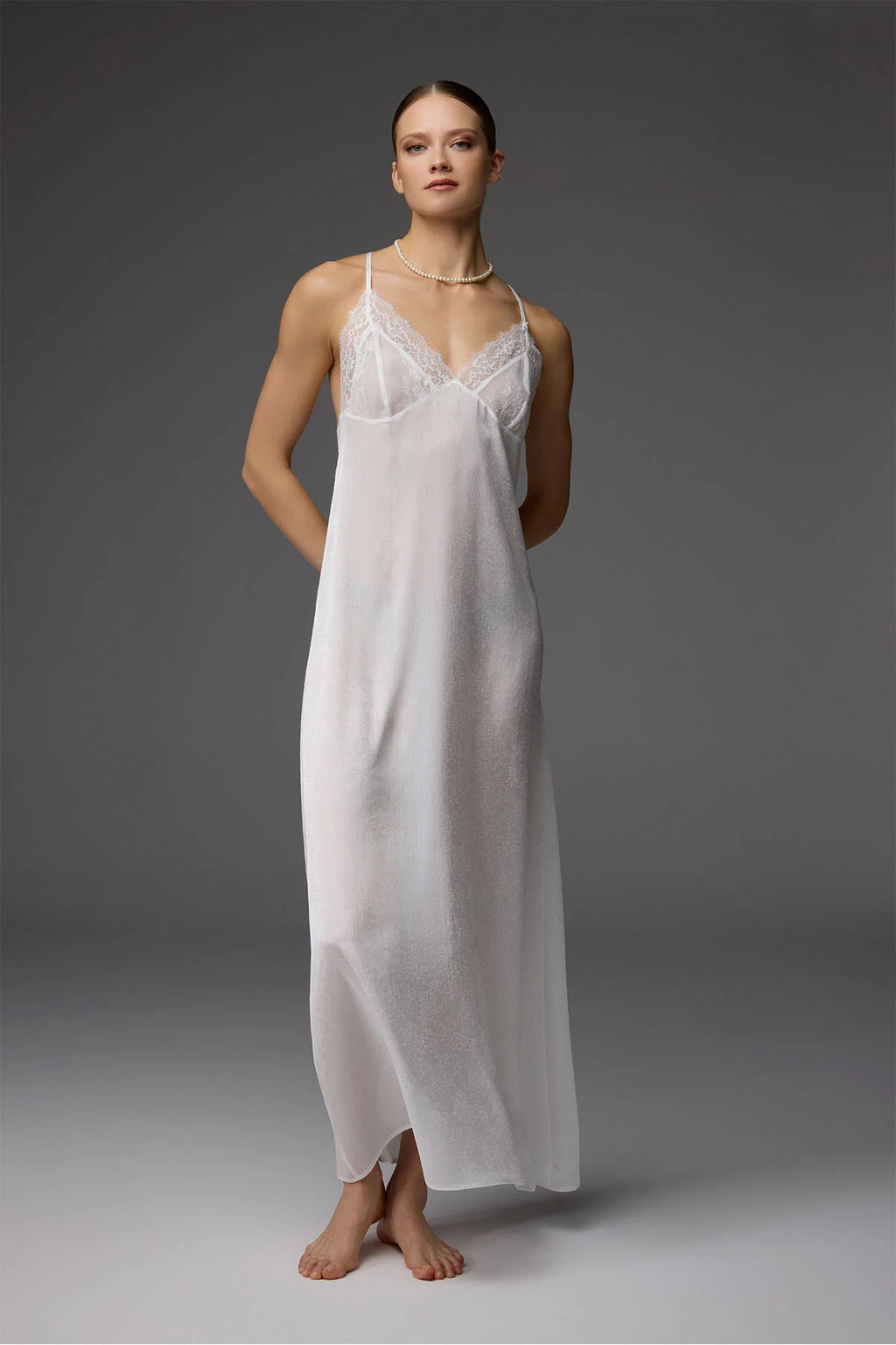 BM-1833 – Lace Detailed Jacquard 6-Piece Bridal Set