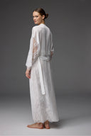 Floral Lace Jacquard Bridal Set BM-1833 – Robe Styling View | Belle Bonjour UAE
