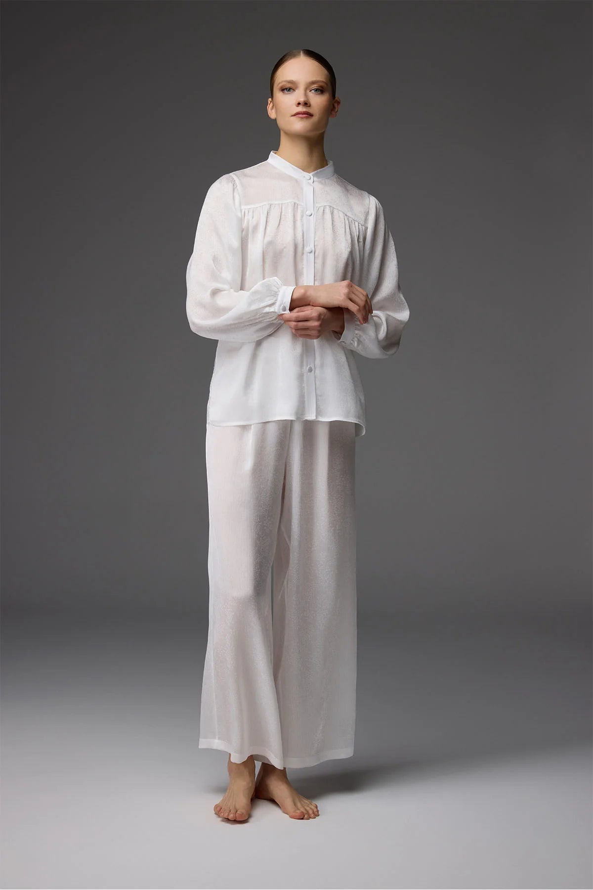 BM-1833 – Lace Detailed Jacquard 6-Piece Bridal Set