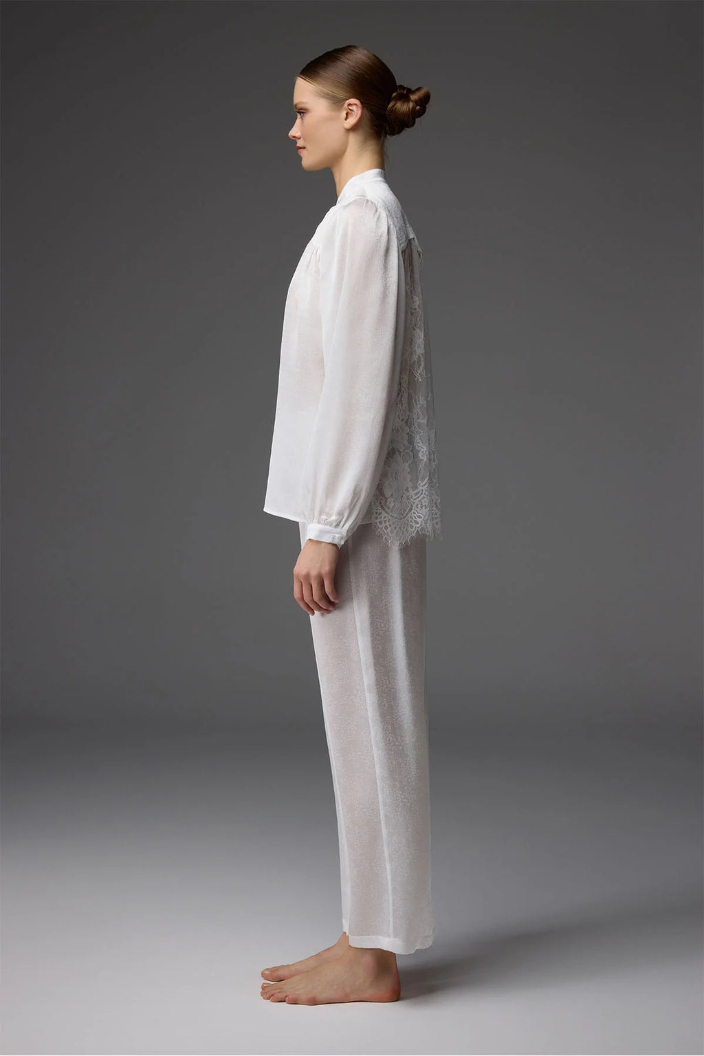 BM-1833 – Lace Detailed Jacquard 6-Piece Bridal Set