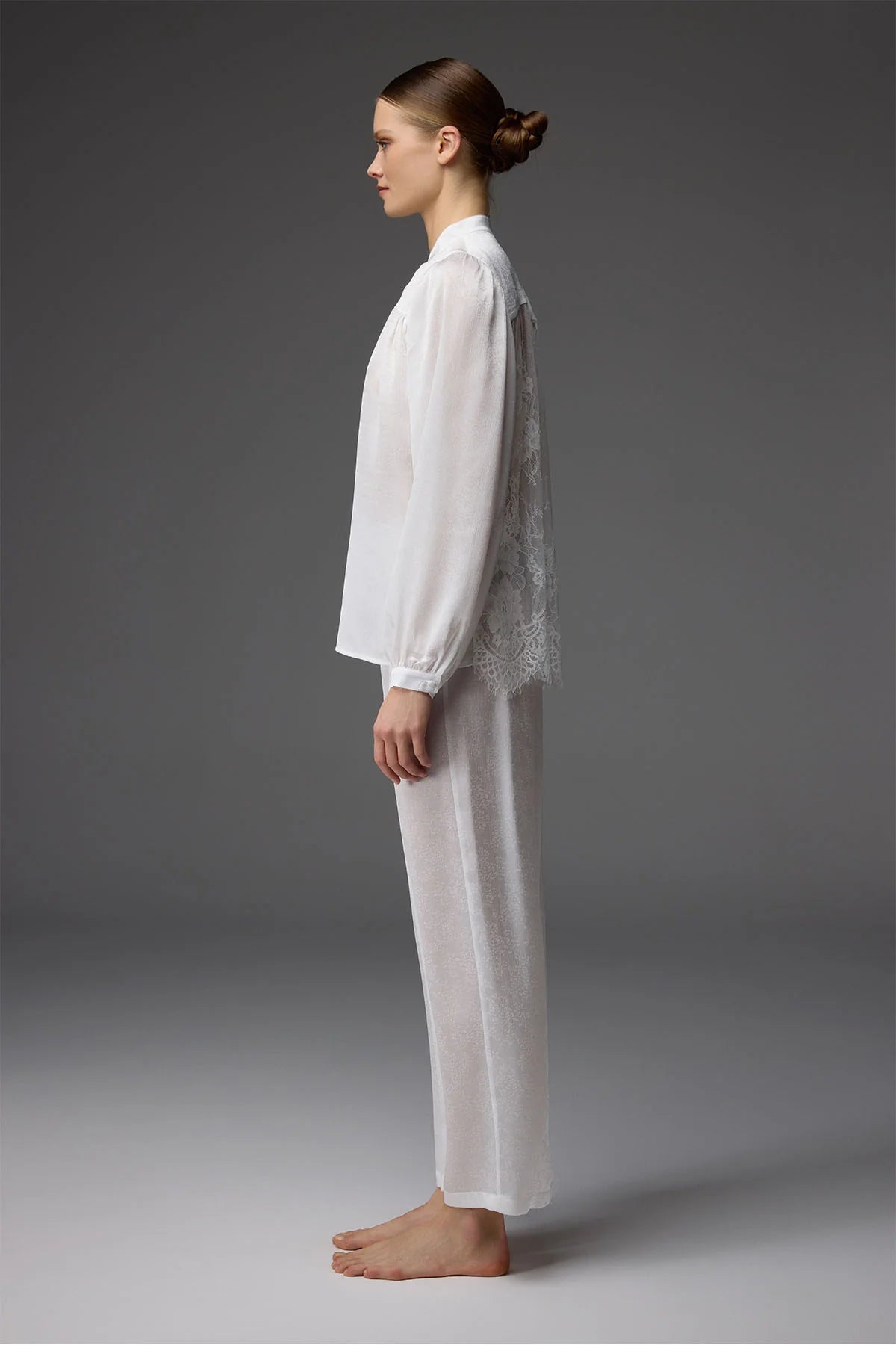 BM-1833 – Lace Detailed Jacquard 6-Piece Bridal Set