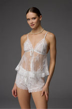 BM-1833 – Lace Detailed Jacquard 6-Piece Bridal Set