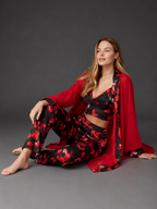 Floral Print 3-Piece Set — 4004 LAROW · Red