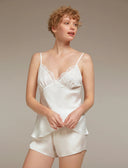 Ivory Bestseller Bridal Set 1354 – Satin Texture Detail | Belle Bonjour UAE