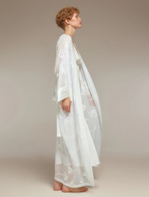 Ivory Bestseller Bridal Set 1354 – Satin and Lace Detail | Belle Bonjour UAE
