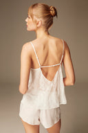 Ivory Satin Bridal Set – Texture and Craft Close-Up | Belle Bonjour UAE