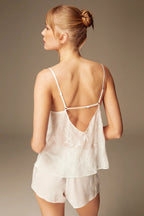 Ivory Satin Bridal Set – Texture and Craft Close-Up | Belle Bonjour UAE