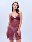 Plum Bridal Set 1635 – Satin Fabric Detail | Belle Bonjour UAE