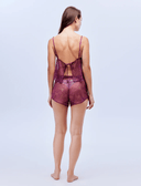 Plum Satin Bridal Lingerie 1635 – Luxury Honeymoon Set | Belle Bonjour UAE
