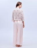 Blush Lace Bridal Set 1636 – Full Piece Flat Lay | Belle Bonjour UAE