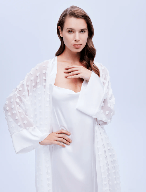 Cream Bridal Set 1637 – Satin Fabric Detail | Belle Bonjour UAE