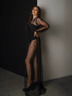 Black pearl robe back