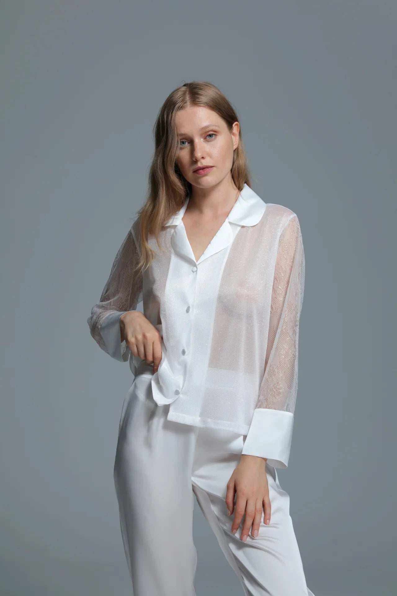 7 PCS BRIDAL SET - 1424 White - Belle Bonjour