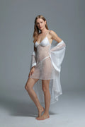 Ivory Satin 7-Piece Bridal Set 1424 – Classic Feminine Honeymoon Lingerie | Belle Bonjour UAE