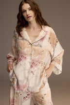 Side view of the watercolour floral viscose set — Belle Bonjour BM-1962