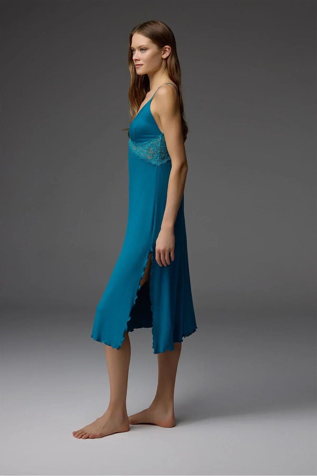 Midnight Patterned Robe BM-1847 – Fabric Pattern Detail | Belle Bonjour UAE