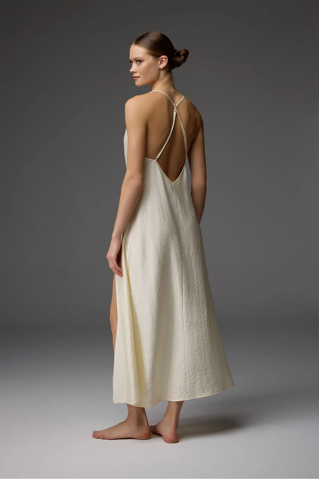 BM-1824 – Lace Robe &amp; Draped-Neck Satin Nightgown Set (2-Piece)