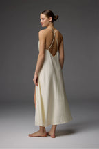 BM-1824 – Lace Robe &amp; Draped-Neck Satin Nightgown Set (2-Piece)