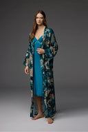 Midnight Patterned Robe and Nightgown BM-1847 – Styling View | Belle Bonjour UAE