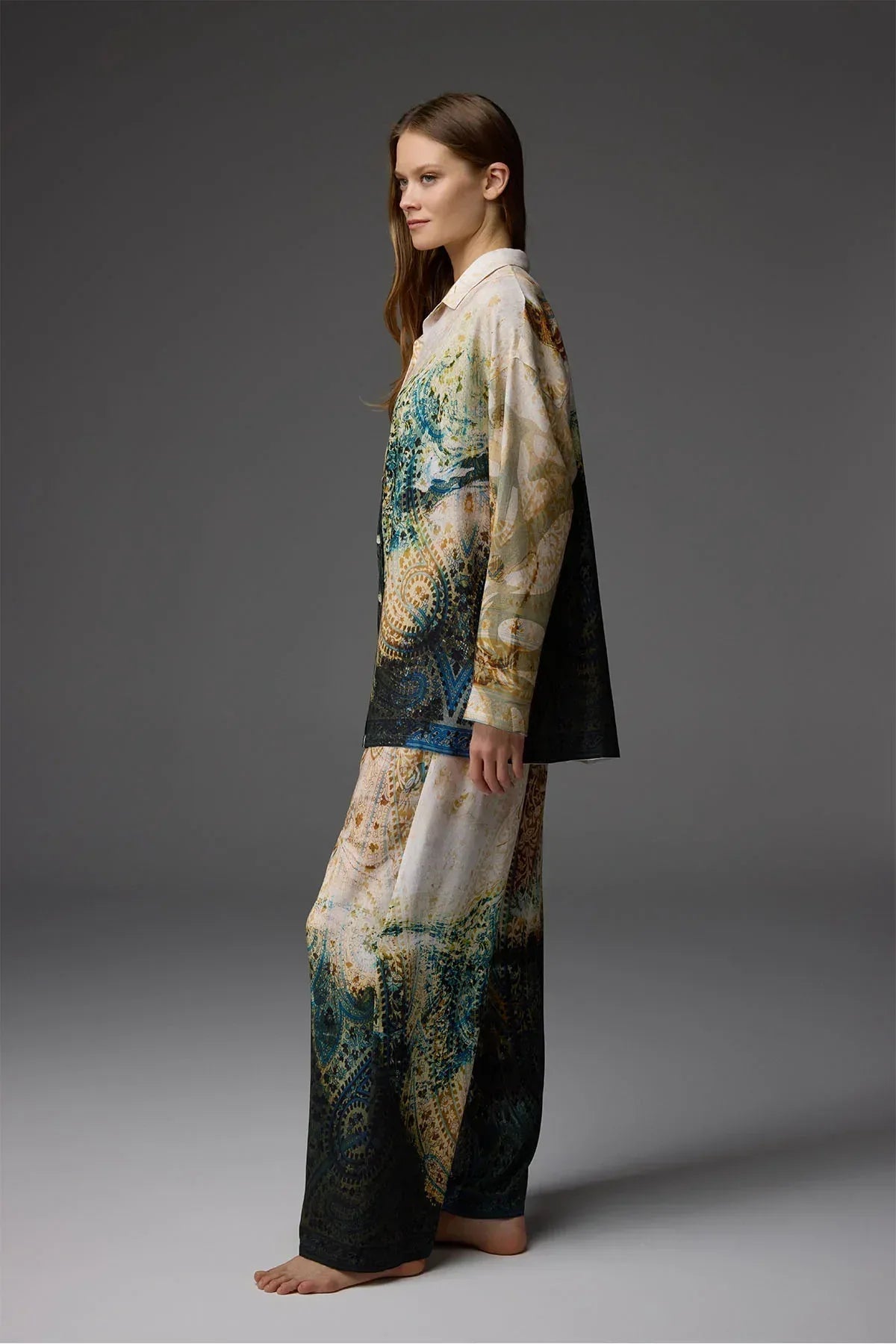 BM-1835 Viscose Pajama Set — front view | Belle Bonjour
