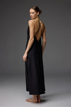 BM-1824 – Lace Robe &amp; Draped-Neck Satin Nightgown Set (2-Piece)