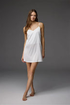 BM-1829 Embroidered Robe & Nightgown Set — back view | Belle Bonjour