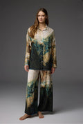 Viscose Shirt-Collar Pajama Set BM-1835 | Belle Bonjour UAE