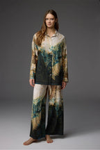 Viscose Shirt-Collar Pajama Set BM-1835 | Belle Bonjour UAE