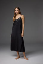 Cotton-Blend Jacquard Robe with Spaghetti-Strap Nightdress – 2-Piece Set BM-1817