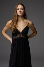 BM-1840 Viscose Robe & Nightgown — back view | Belle Bonjour