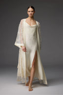 Noir Lace Robe BM-1824 – Robe Styling View | Belle Bonjour UAE
