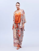 Amber Botanical Satin Pajama Set 1627 – Bold Statement Luxury Nightwear | Belle Bonjour UAE