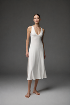 Lace-Back Satin Nightgown BM-1760 – Luxury Satin Sleepwear in Four Colours | Belle Bonjour UAE