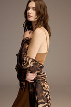 BM-1909 – Animal Print Robe and Satin Nightgown Set (2-Piece)