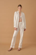 KYLIE printed viscose pyjama set – Ivory (1)