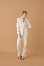 KYLIE printed viscose pyjama set – Ivory (3)