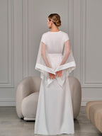 Ivory pearl robe detail