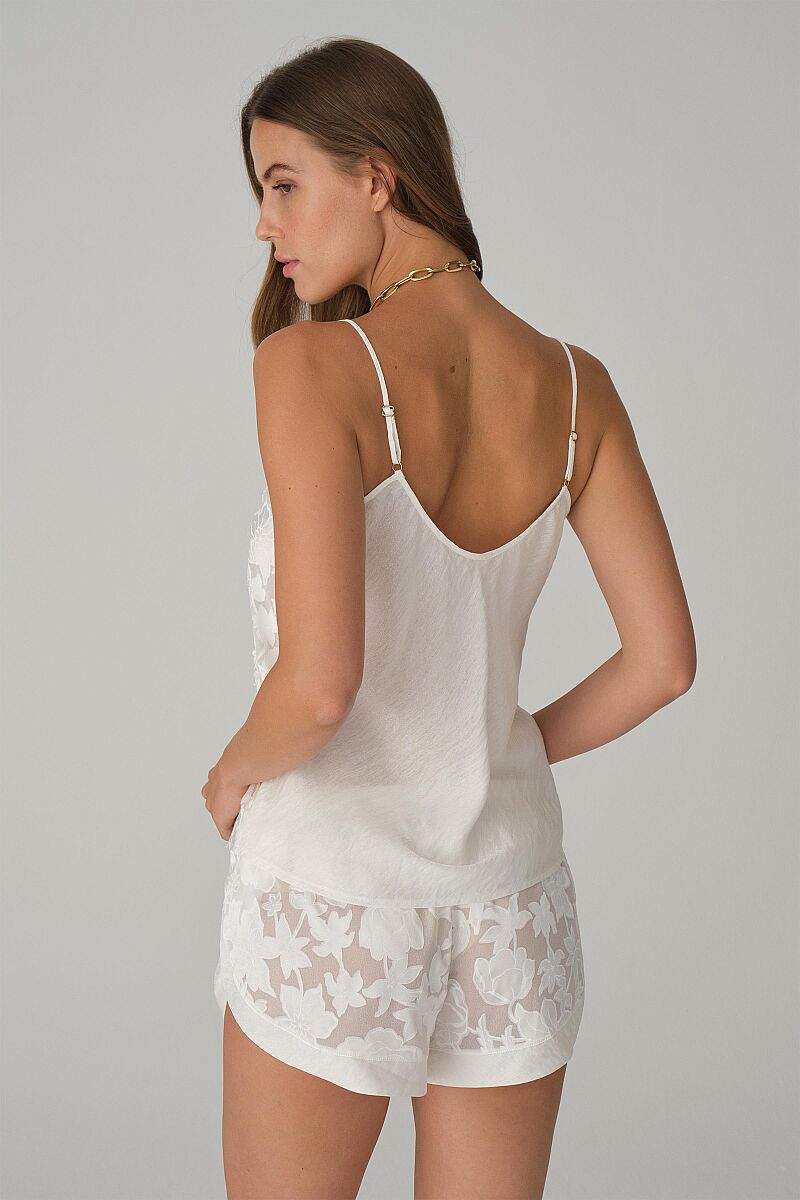 CARMEN vegan silk-satin 4-piece bridal set – Ivory (7)