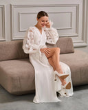 Ivory Puff Organza Bridal Robe – Complete Bridal Styling | Belle Bonjour UAE