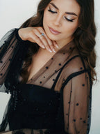 Black pearl robe styling