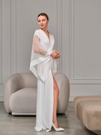 Ivory pearl robe back