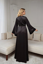 Black kimono lace front