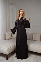Black kimono lace styling
