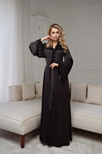 Black kimono lace back