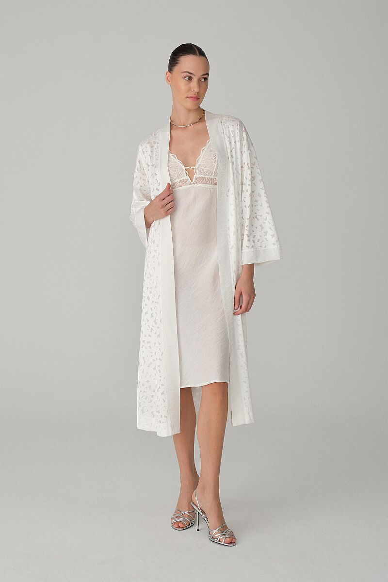 LILY vegan silk-satin 6-piece bridal set – Ivory (1)