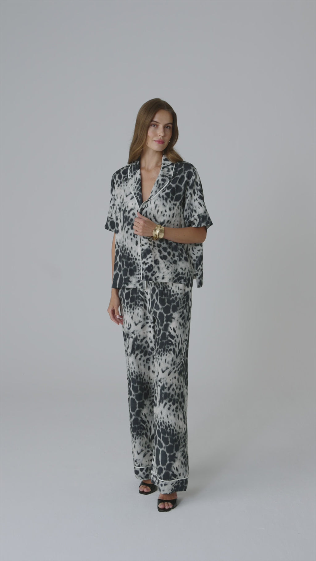 LEA — Bralette Vegan Silk Pyjama Set · Ivory