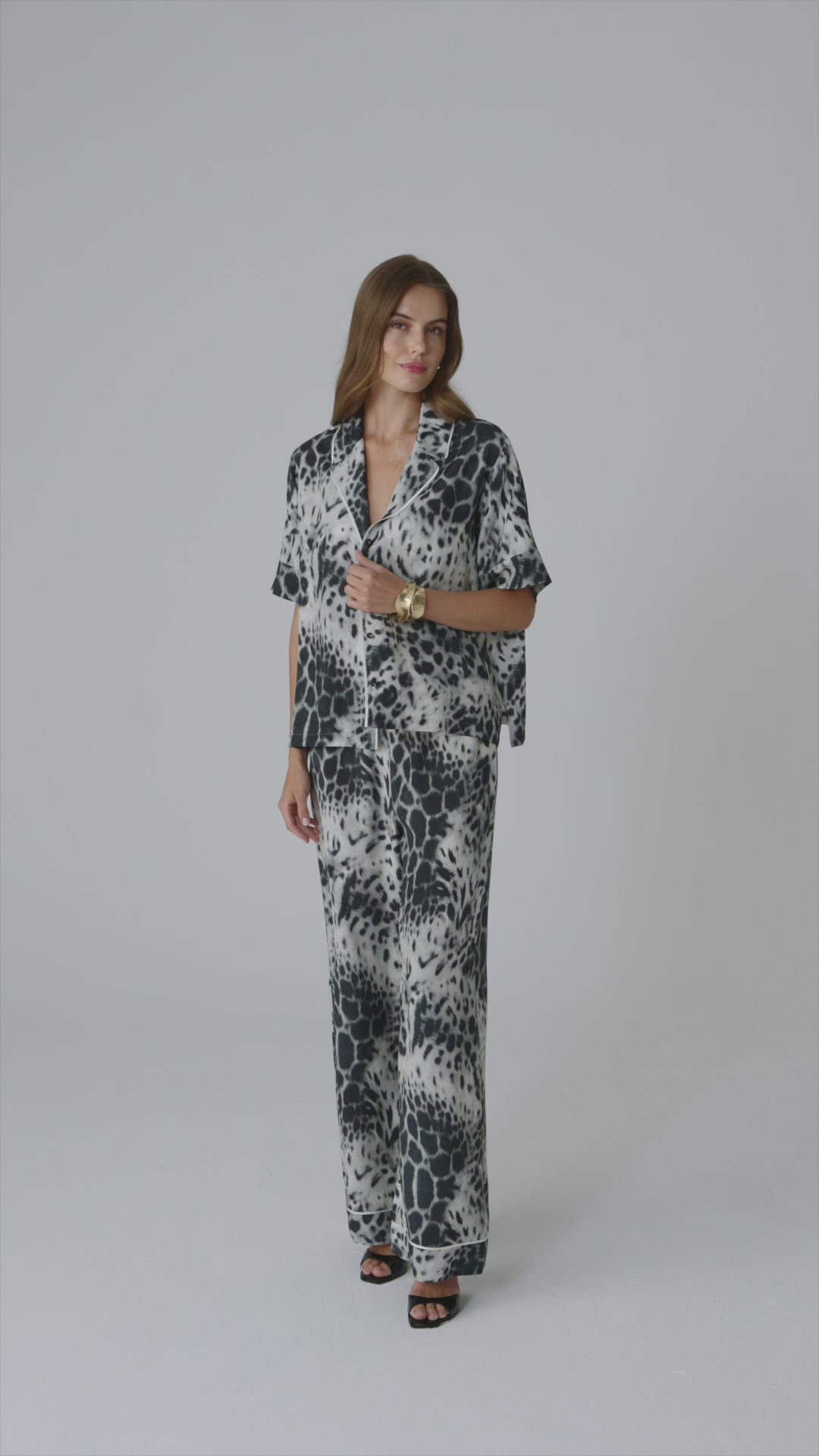 LEA — Bralette Vegan Silk Pyjama Set · Ivory